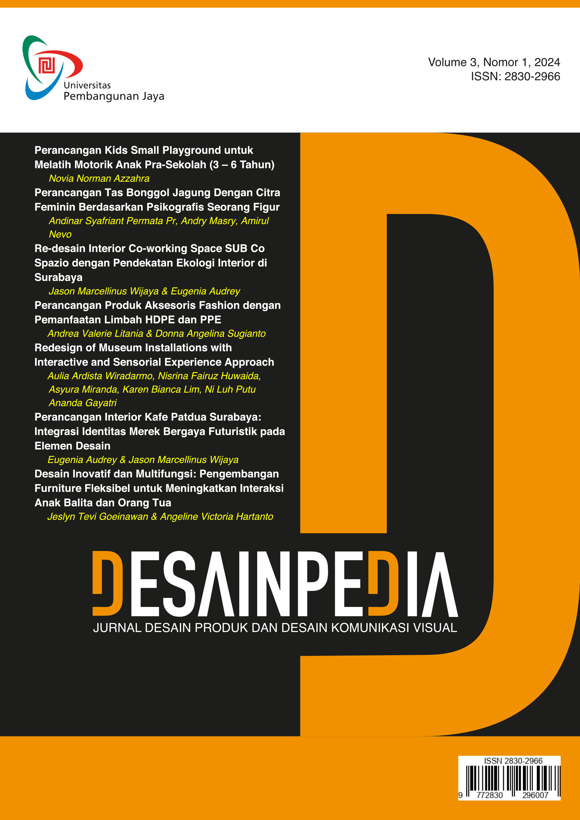 Sampul Jurnal Desainpedia: Urban design, lifestyle & behaviour